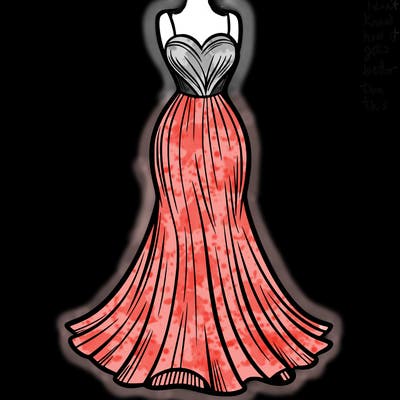 attractive long fashion dress