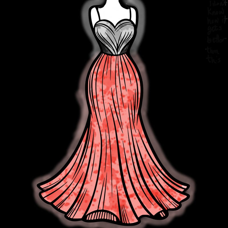 attractive long fashion dress