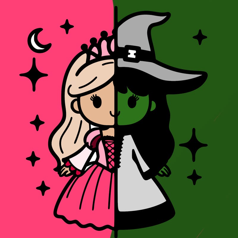 split princess and witch