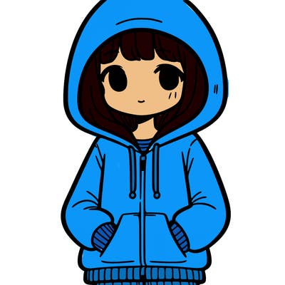 girl in hoodie