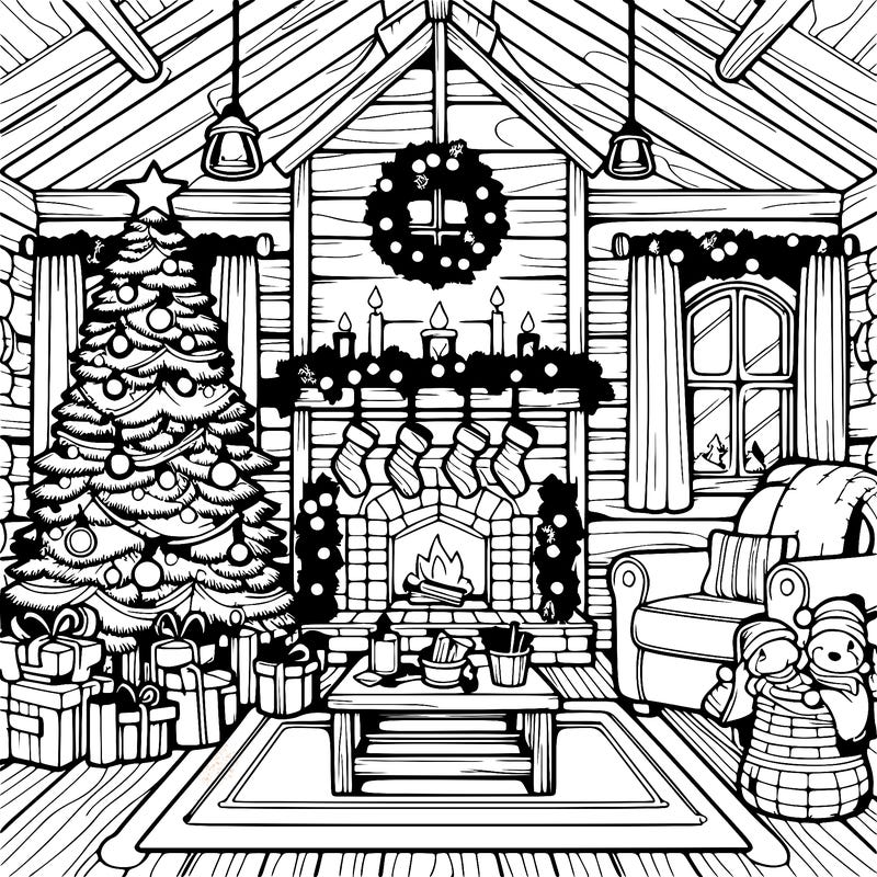 christmas house interior