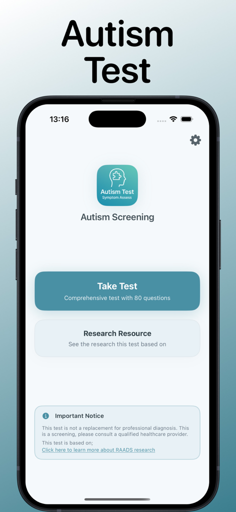 Autism Test - Symptom Assess - Reference App | MWM