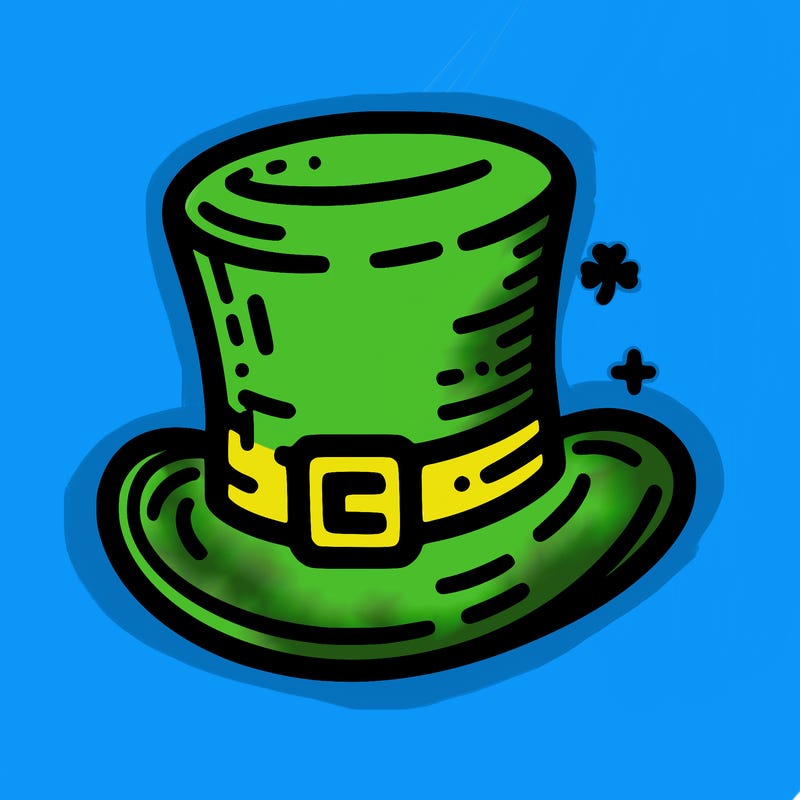 st patrick hat with thin lines