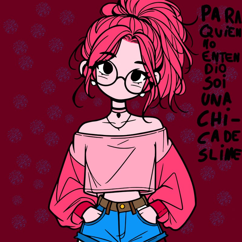 girl with a messy ponytail glasses a baggy crop top and jean shorts