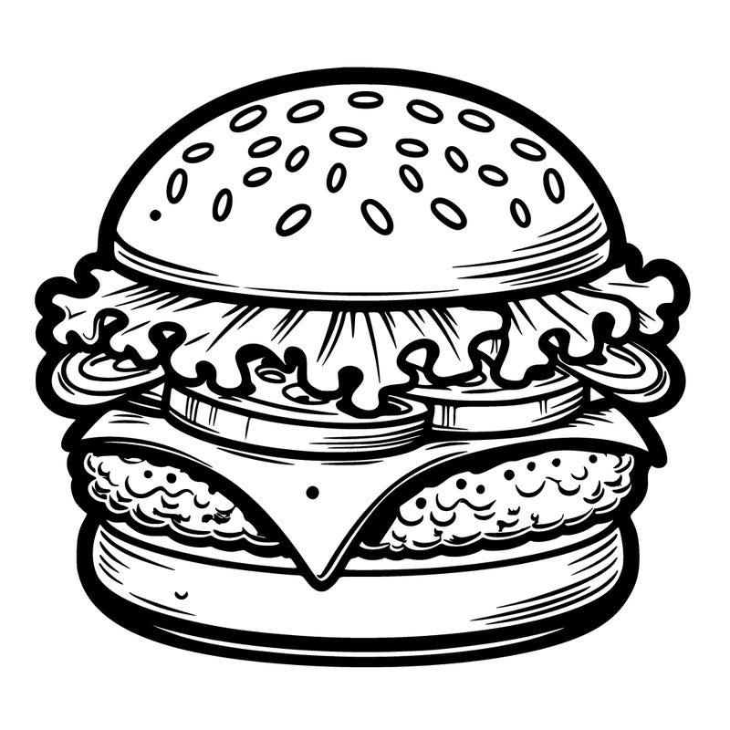 classic cheeseburger with lettuce and tomato