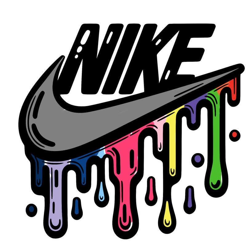 dripping nike logo