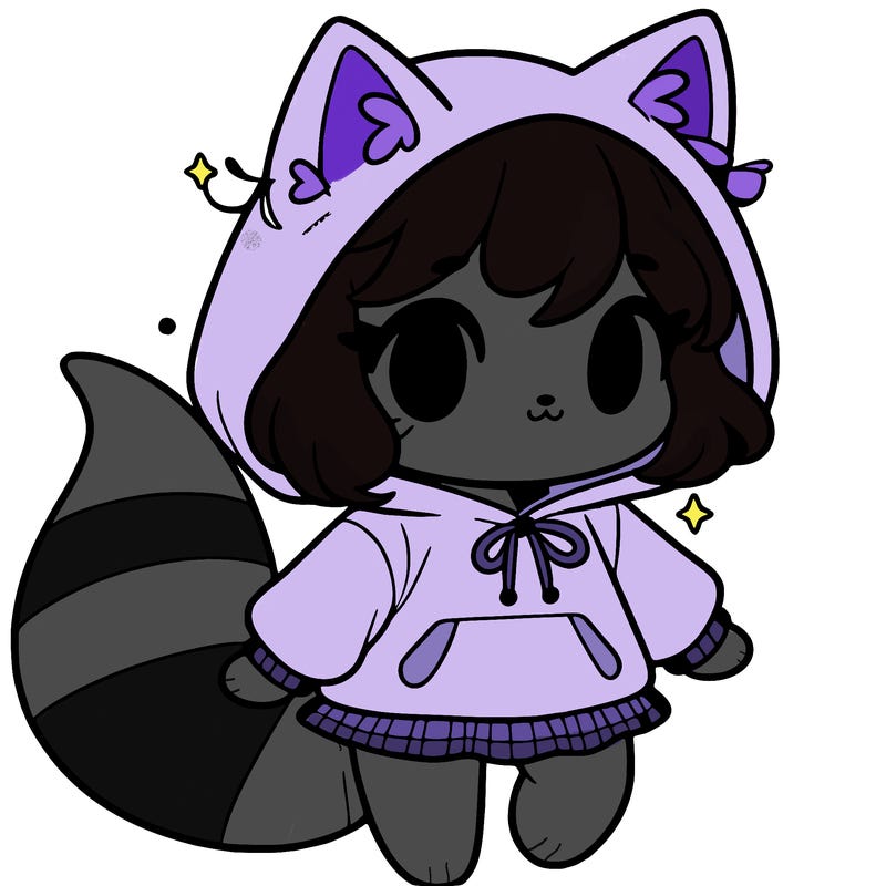 cute cat girl in hoodie