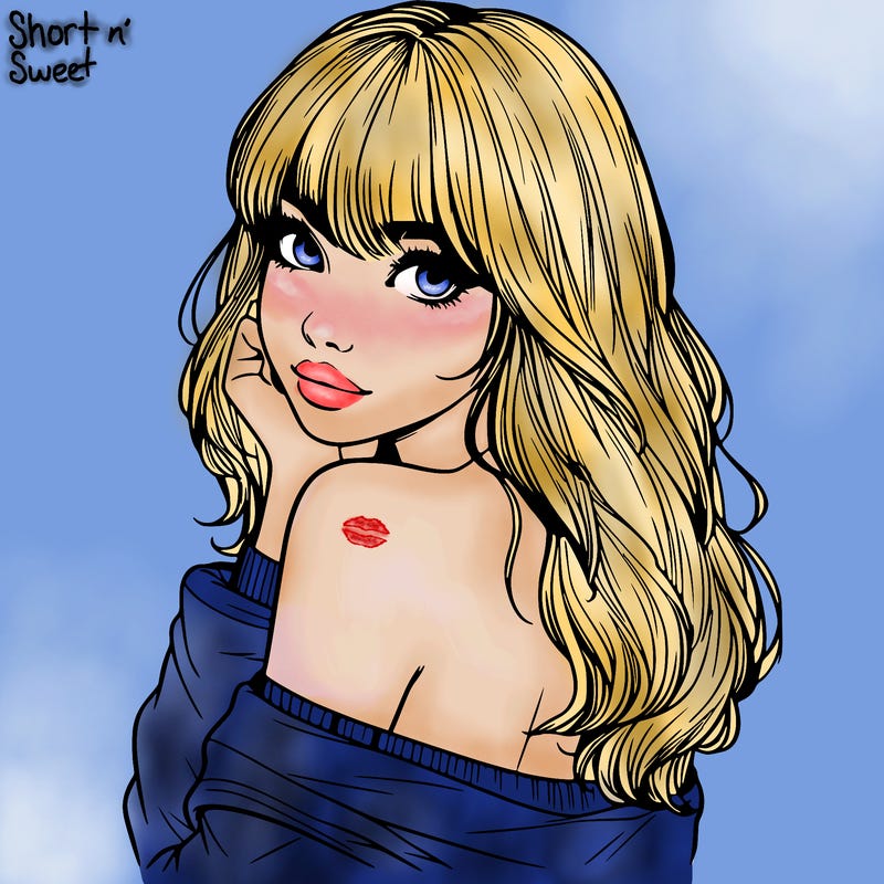 realistic girl with bangs looking over her shoulder