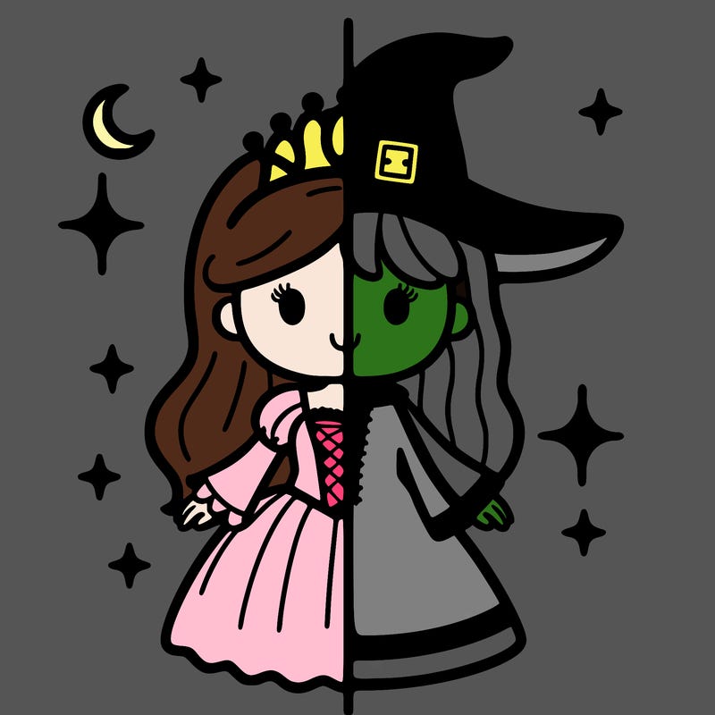 split princess and witch