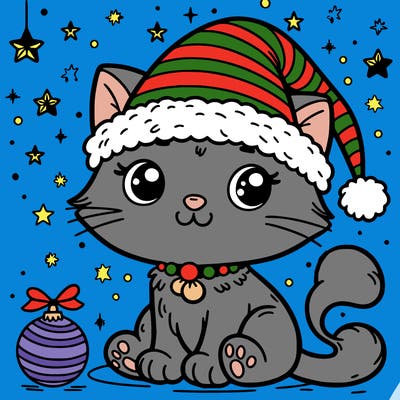 cat christmas