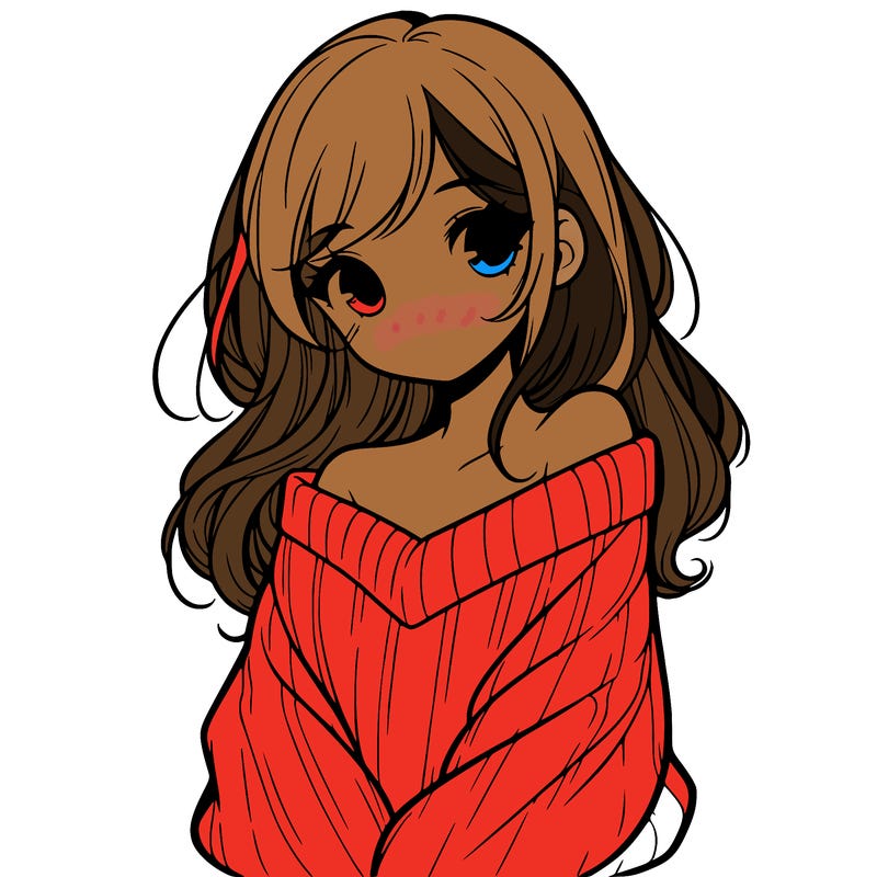 shy pretty girl wearing a sweater that is falling off one shoulder portrait