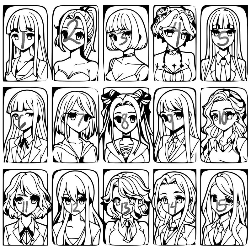 girls that look diffrent anime