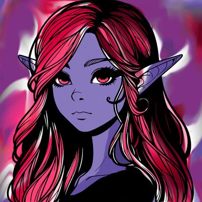 elf girl realistic dark fantasy