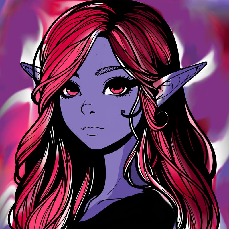 elf girl realistic dark fantasy