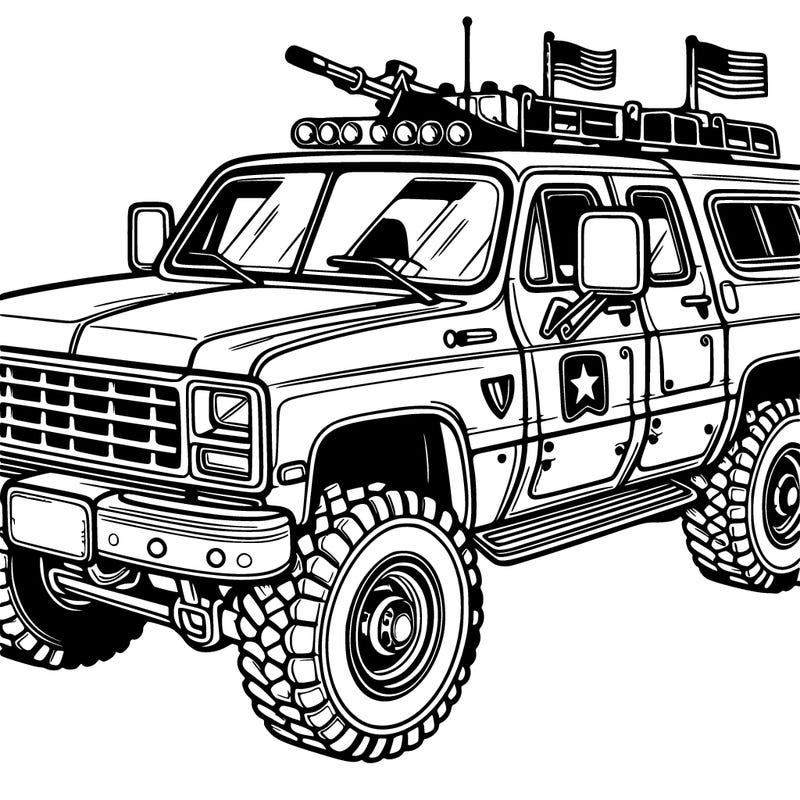 military pickup truck