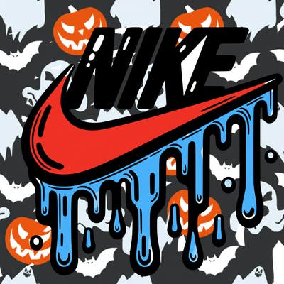 dripping nike logo