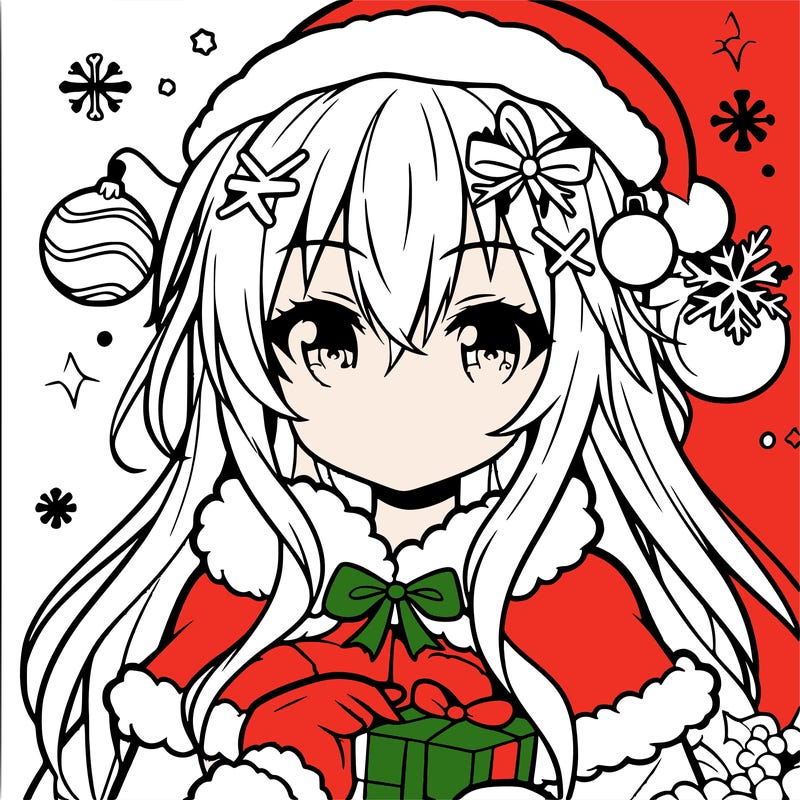 christmas anime girl