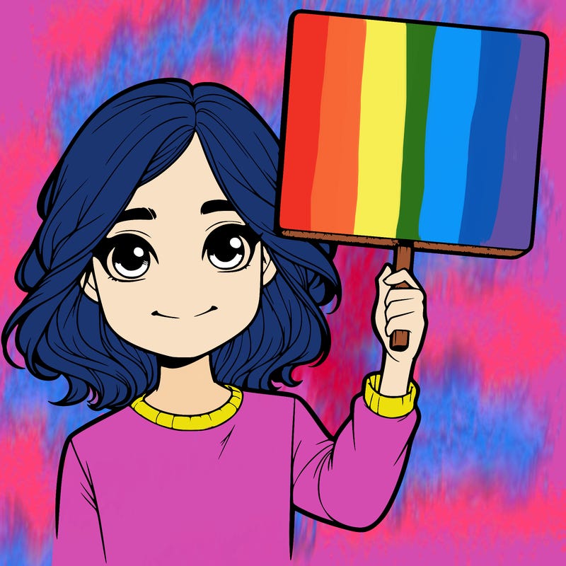 realistic girl holding up a sign