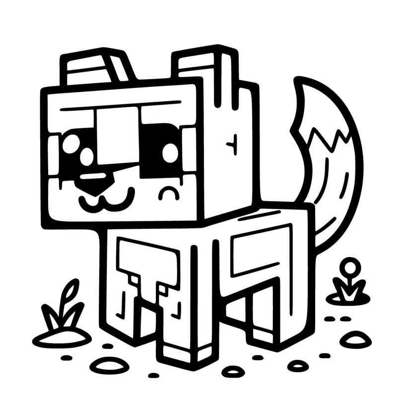 minecraft cute wolf