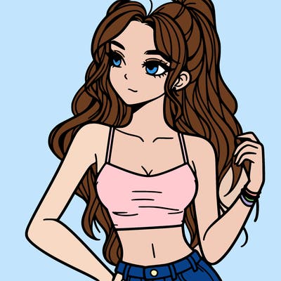 girl in crop top
