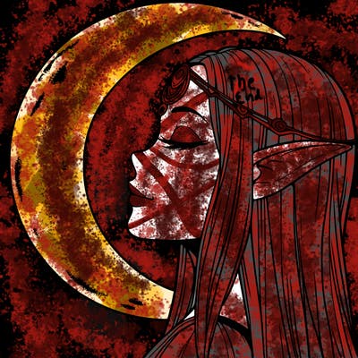 a realistic moon elf