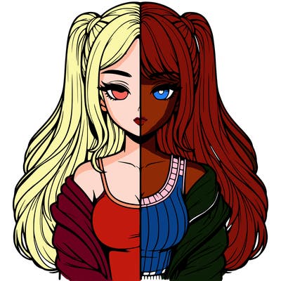 realistic girl split