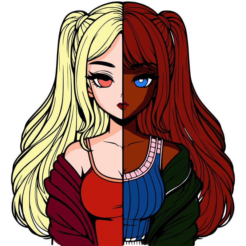 realistic girl split