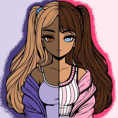 realistic girl split