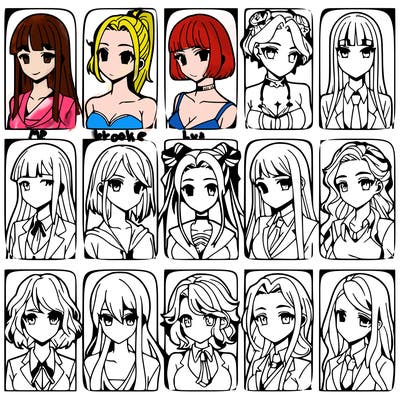 girls that look diffrent anime