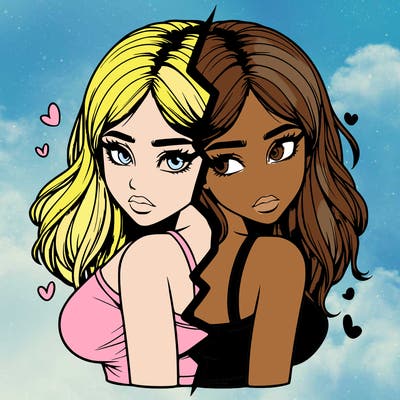 realistic girl split