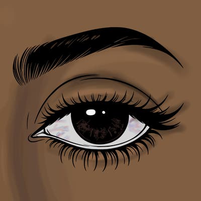 eye closed realistic