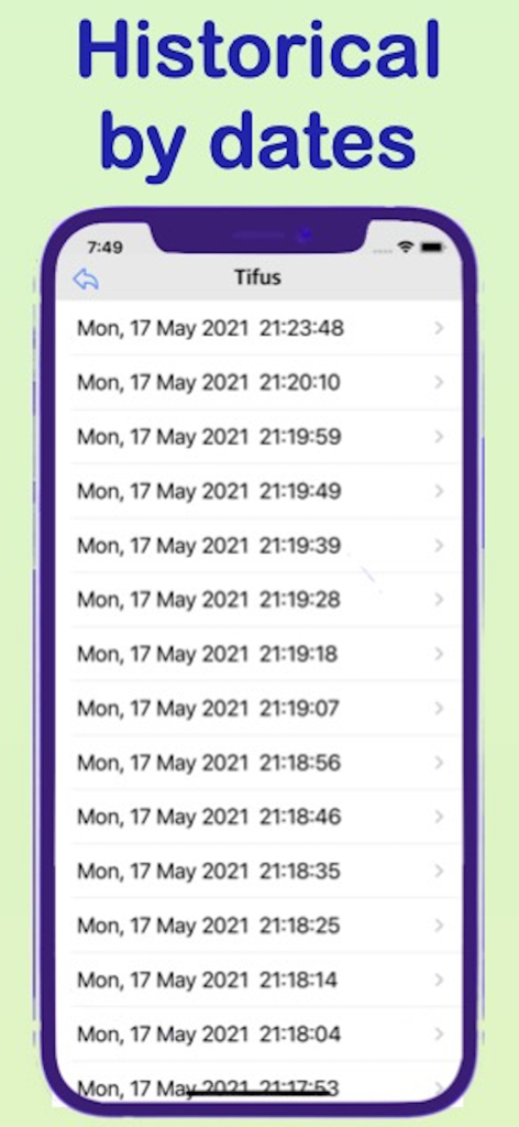 Interface showing a contact location history log with specific dates and times