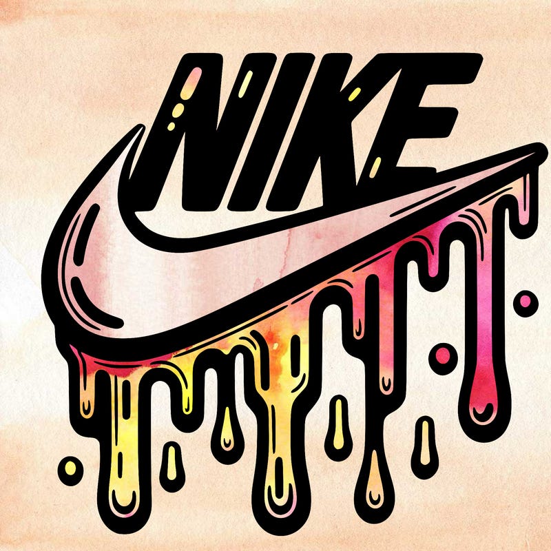 dripping nike logo