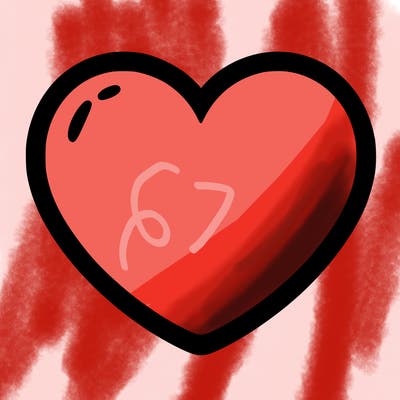 a blank heart