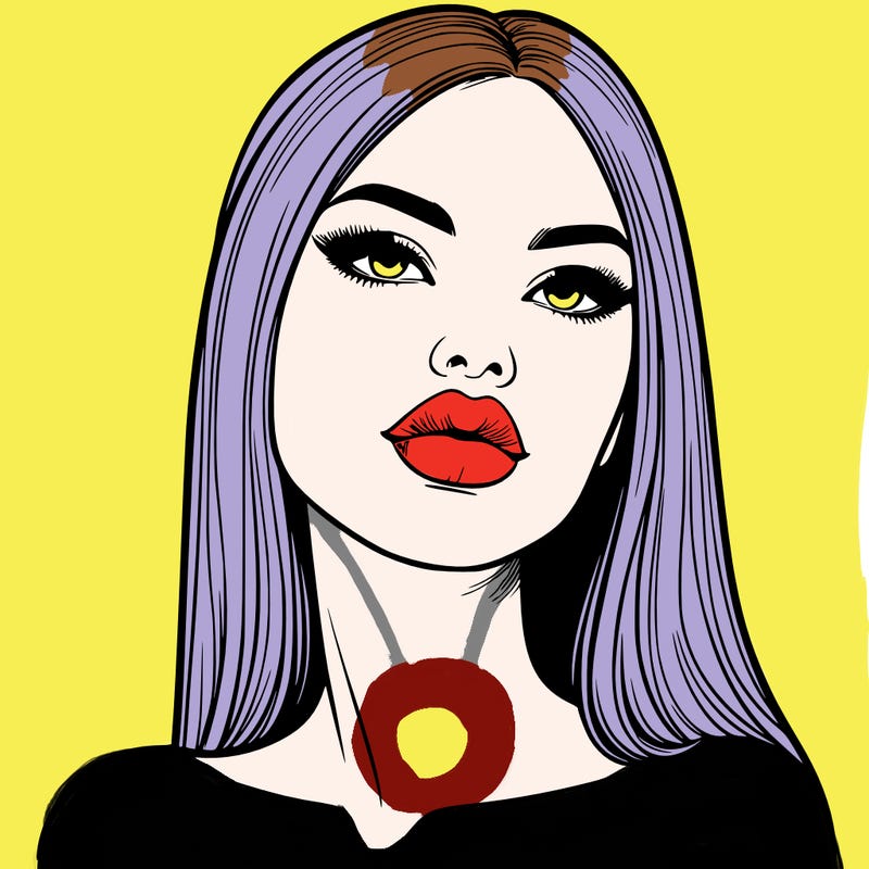 realistic woman with full lips