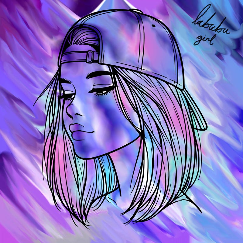 realistic  girl with a backwards hat