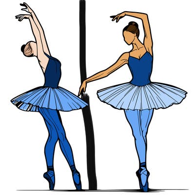 a realistic ballet dancer