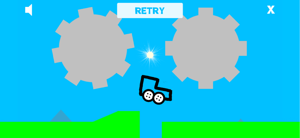 Car Drawing Game - A hand-drawn car jumping over a gap in a physics-based level of the Car Drawing Game