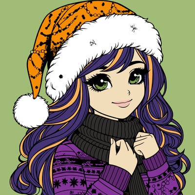 realistic christmas girl