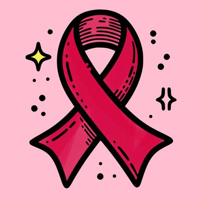 ribbon symbol of national breast cancer awareness month