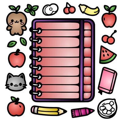 a picture of a notebook, but divided into four parts