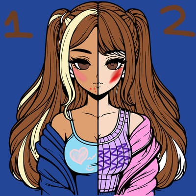 realistic girl split