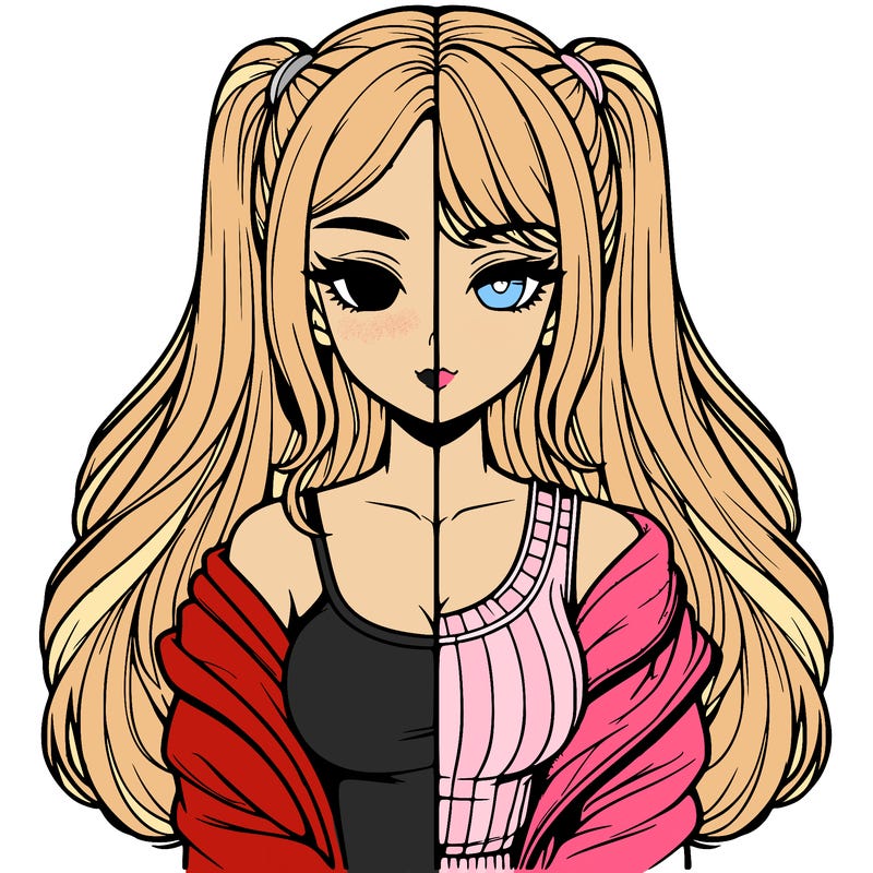 realistic girl split