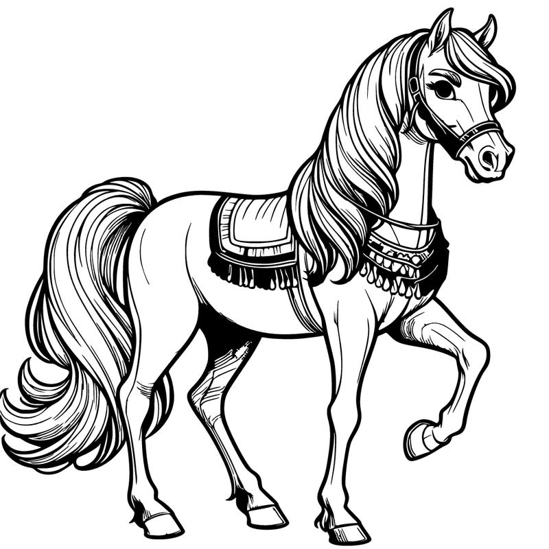 a beautiful realistic arabian horse