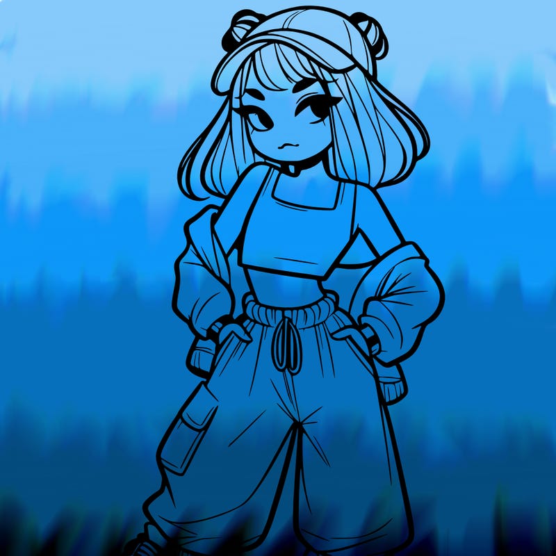 girl in crop top and baggy pants