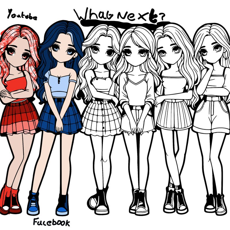 a group of girls realistic