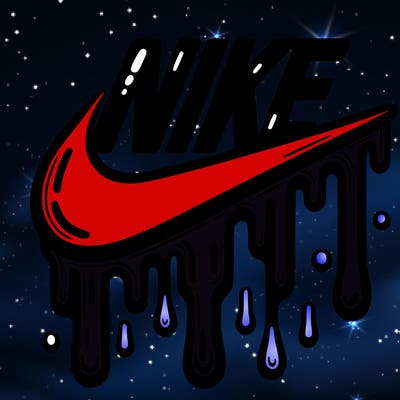 dripping nike logo