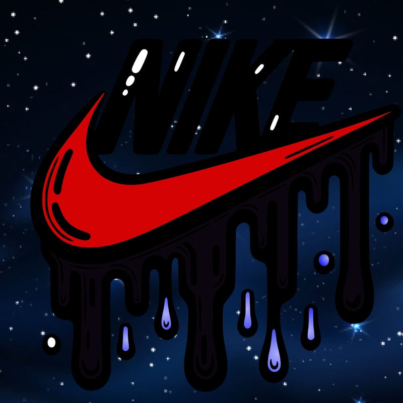 dripping nike logo