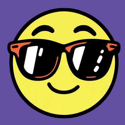 emoji with sunglasses