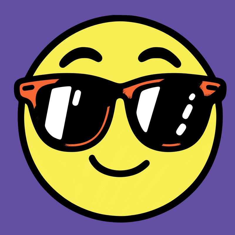 emoji with sunglasses